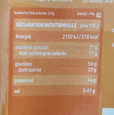 LOACKER QUADRATINI PEANUT BUTTER 125G