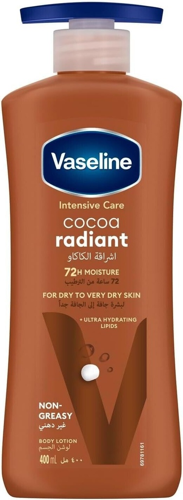 VASELINE COCOA RADIAN MOISTURE CREAM 400ML 
