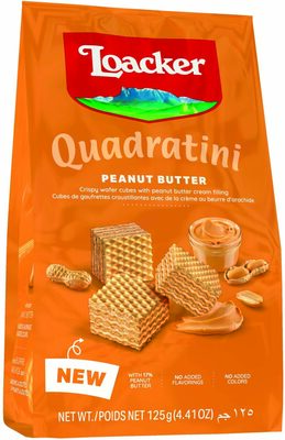 LOACKER QUADRATINI PEANUT BUTTER 125G